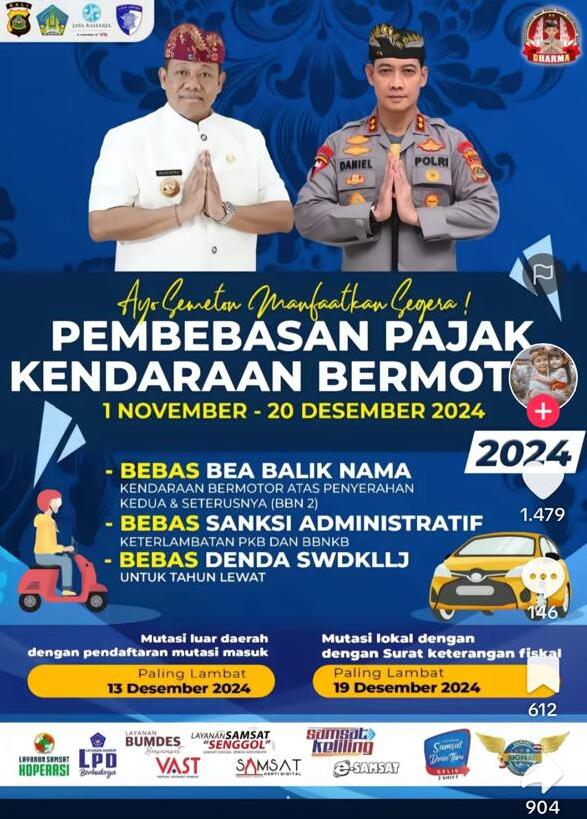 Pembebasan Pajak Kendaraan Bermotor